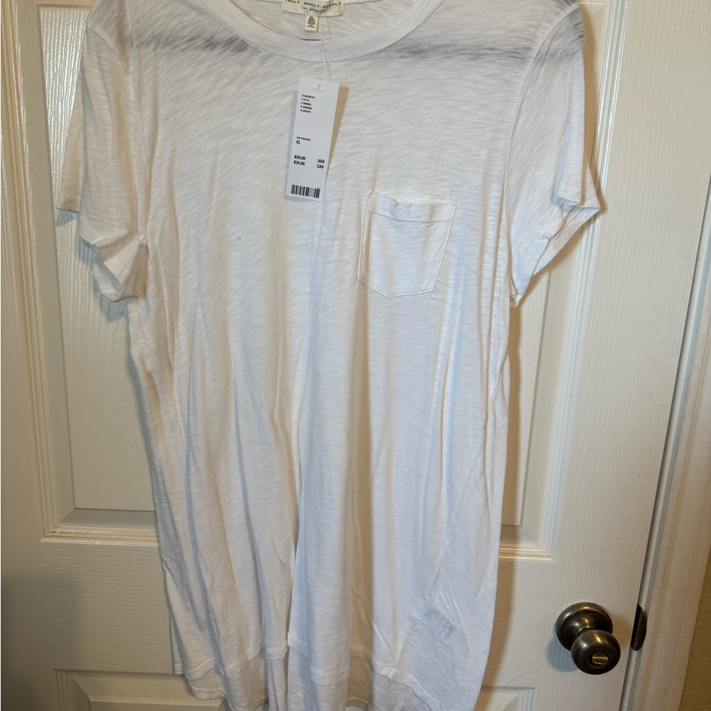 Truly Madly Deeply White Short Sleeve Tee